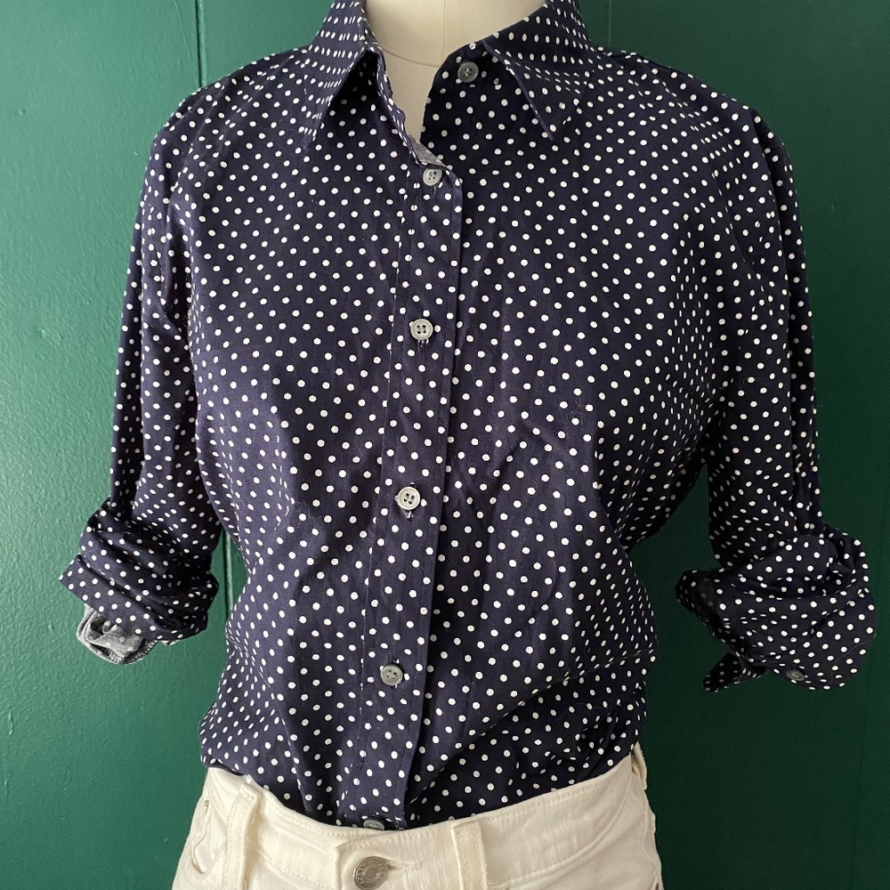 J.Crew Slim Fit Polka Dot Button Down